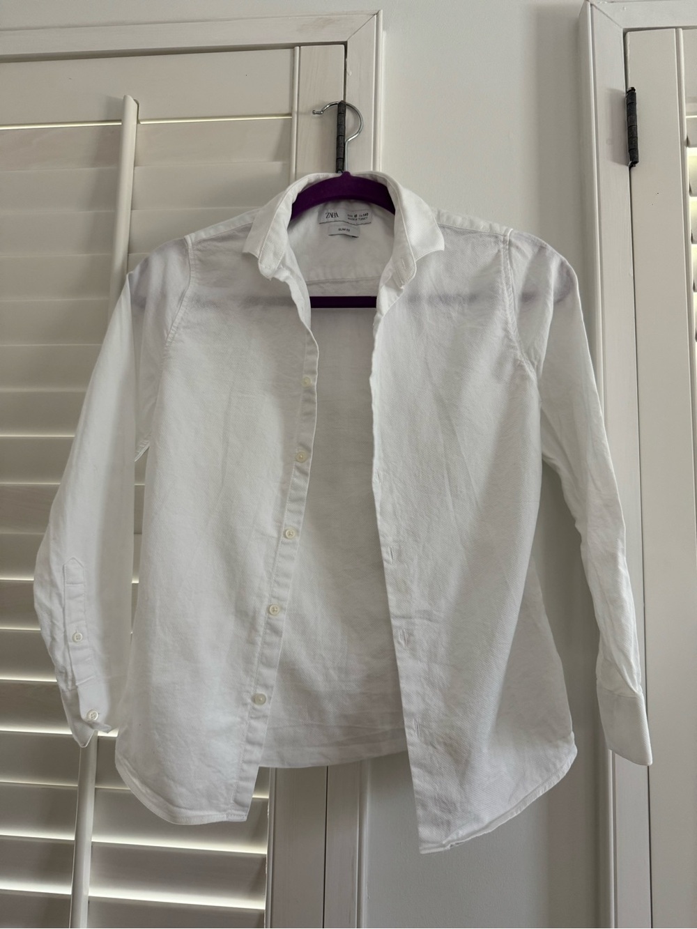 Zara White Button-Down Kids Shirt